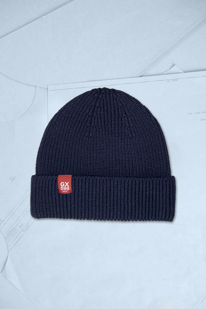 Bonnet mérinos • Bleu-marine