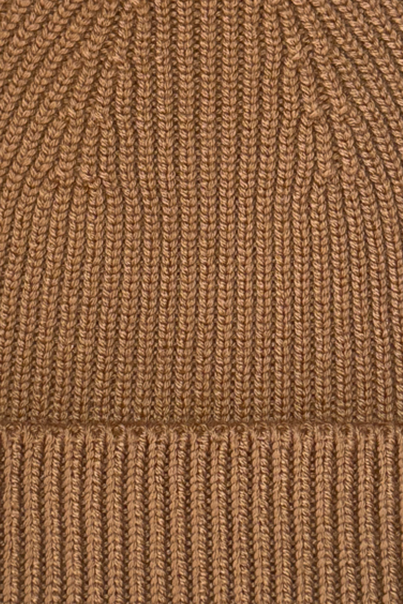 Bonnet 100% laine mérinos • Camel