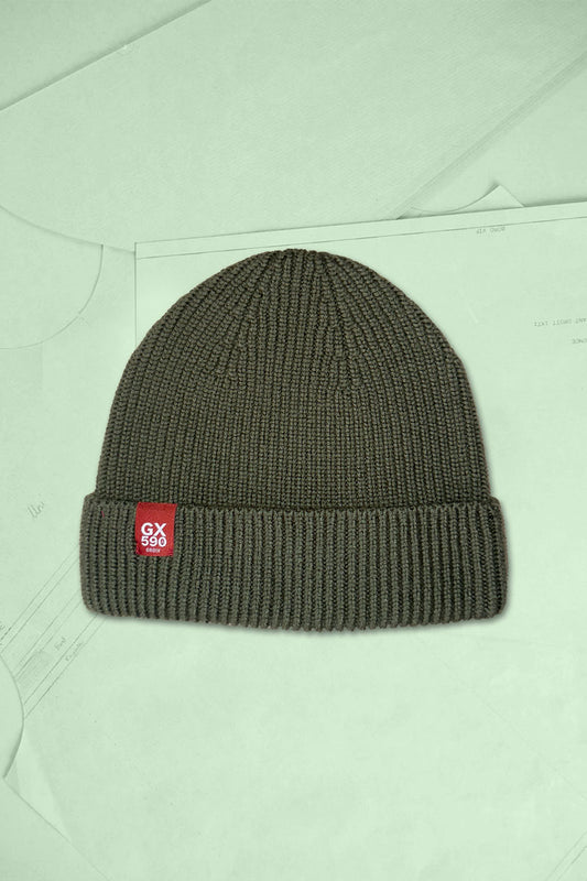 Bonnet mérinos • Kaki