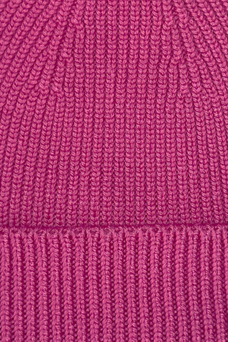 Bonnet 100% laine mérinos • Rose
