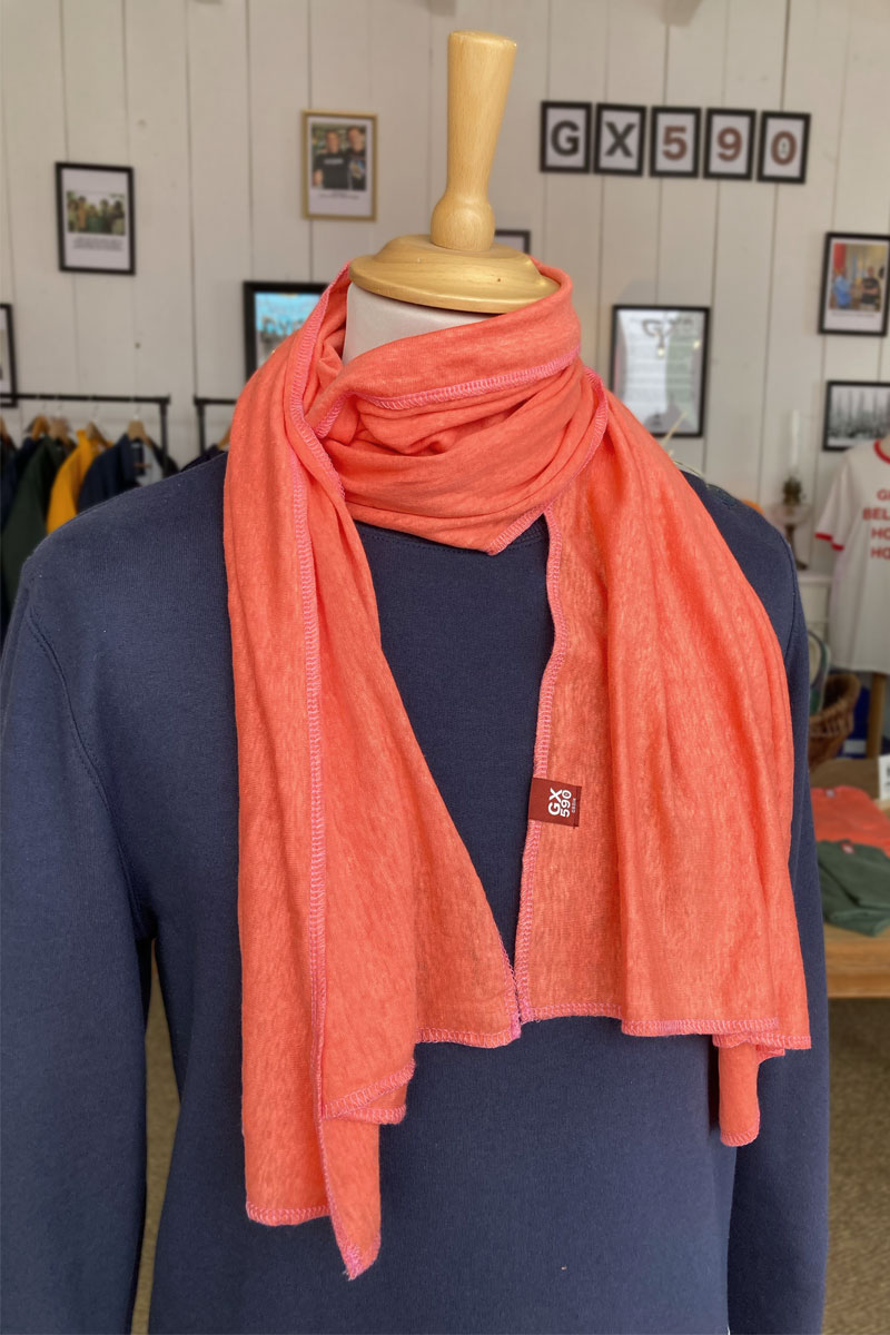 Écharpe en Lin • Corail