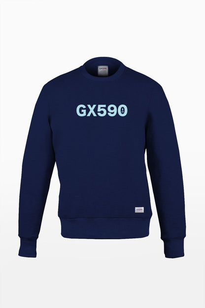 Sweat-shirt GX590 Bleu-marine et Bleu pastel