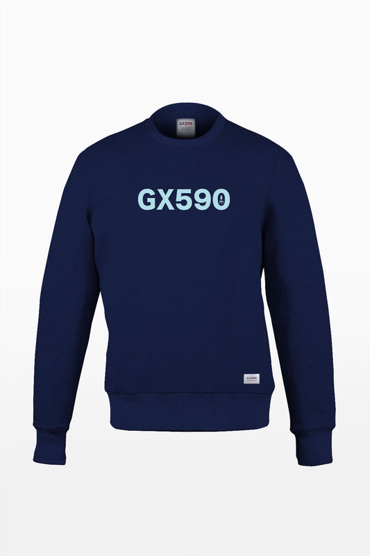 Sweat-shirt GX590 Bleu-marine et Bleu pastel
