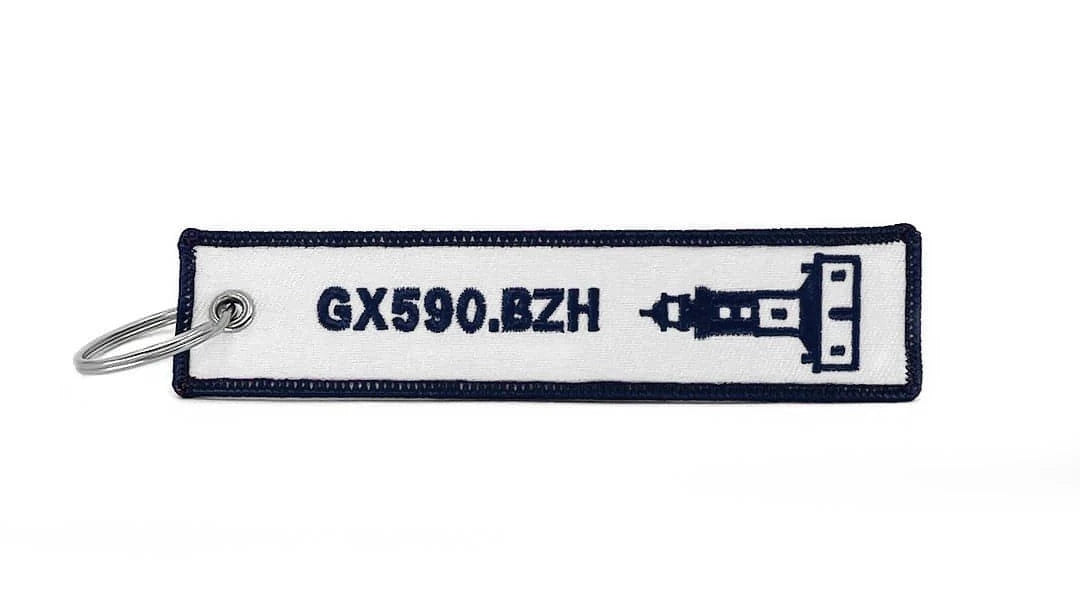 Porte-clés brodé GX590 • Bleu-marine GX590