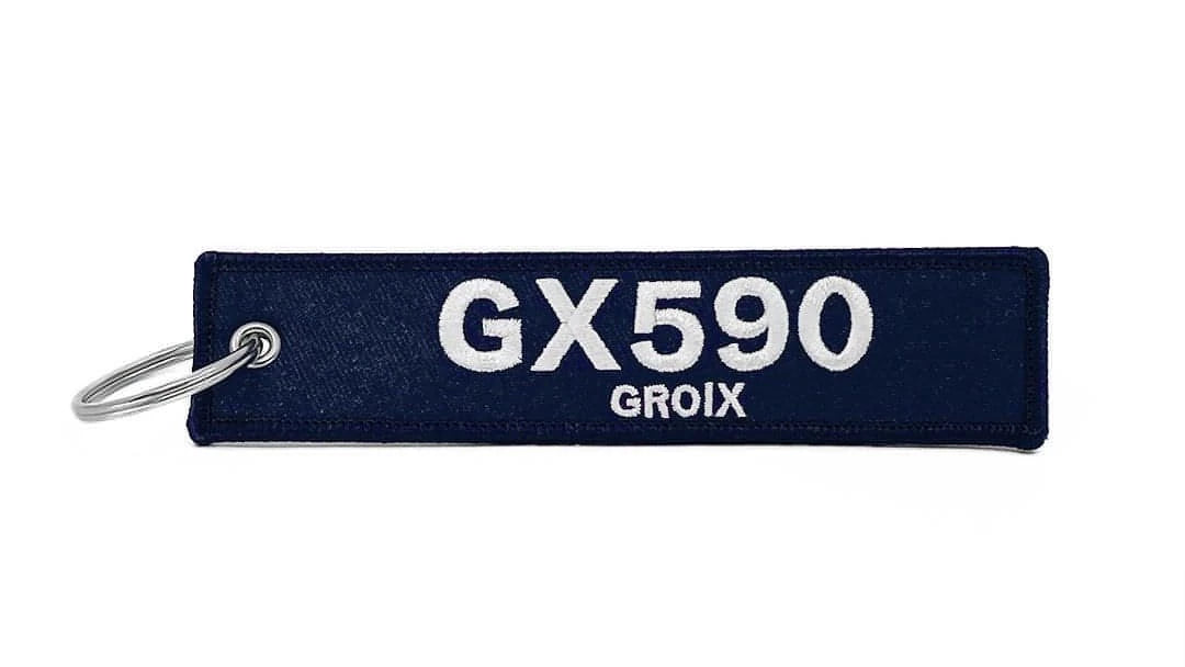 Porte-clés brodé GX590 • Bleu-marine GX590
